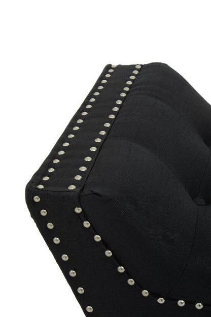 Cannes Black Fabric Bench