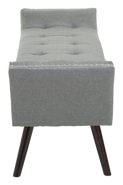 Cannes Grey Fabric Bench
