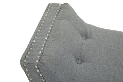 Cannes Grey Fabric Bench