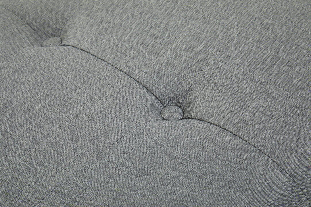 Cannes Grey Fabric Bench