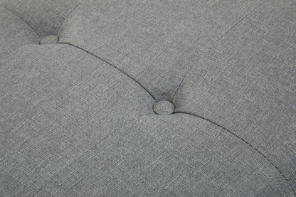 Cannes Grey Fabric Bench