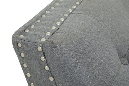 Cannes Grey Fabric Bench