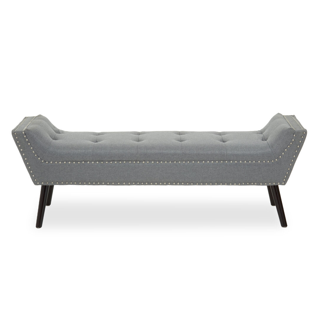 Cannes Grey Fabric Bench
