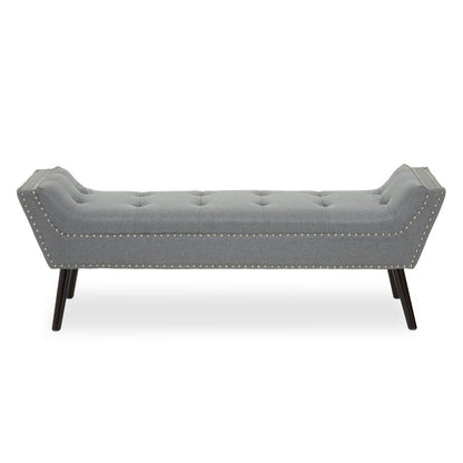Cannes Grey Fabric Bench