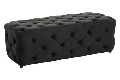 Cannes Black Velvet Bench