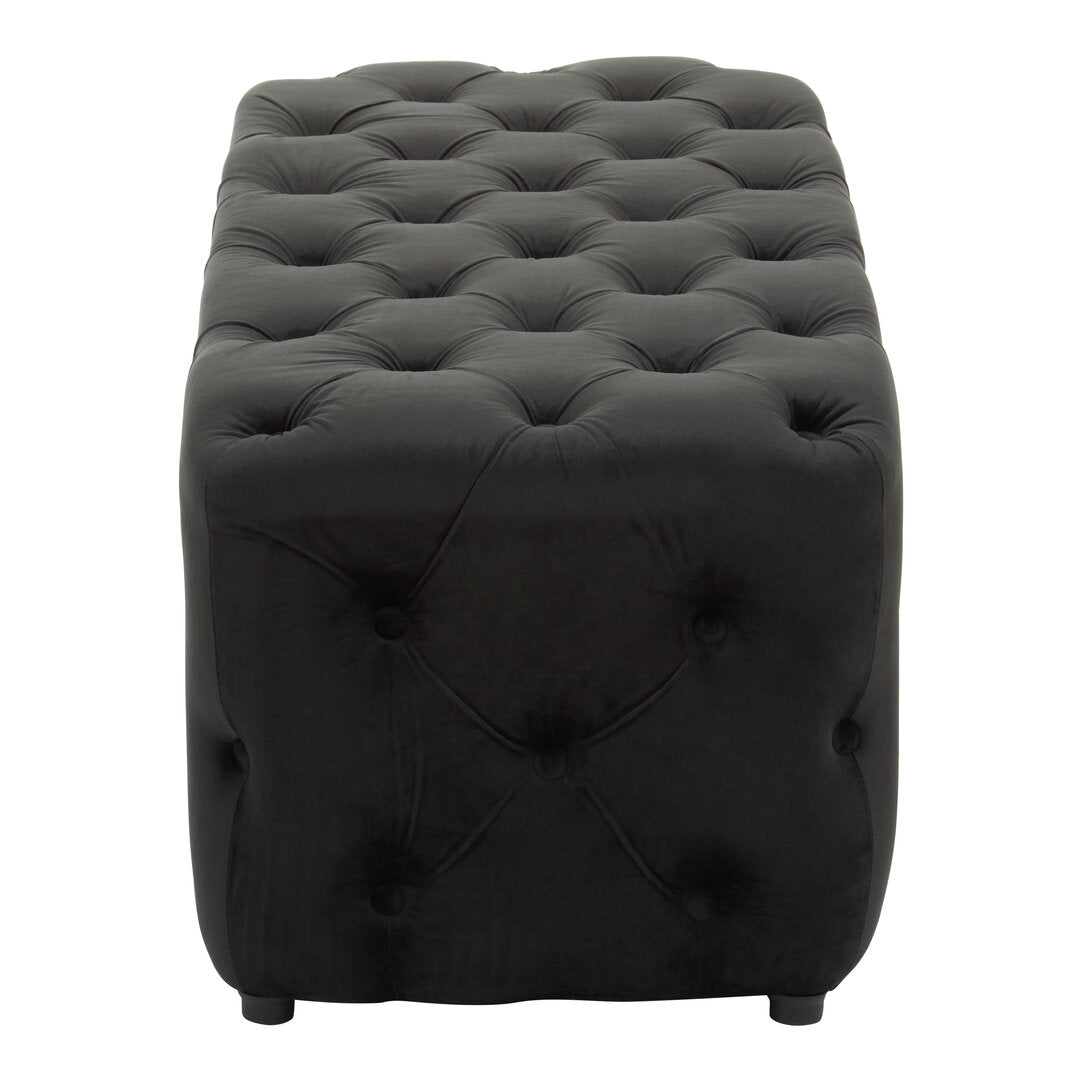 Cannes Black Velvet Bench
