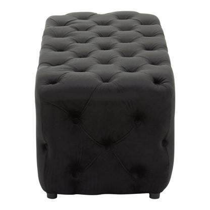 Cannes Black Velvet Bench