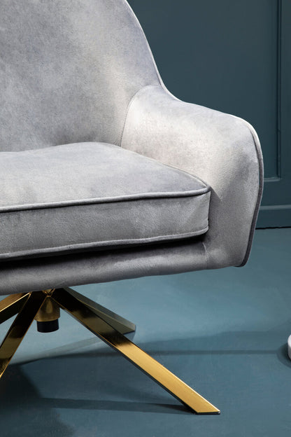 Vienna Grey Velvet Chair
