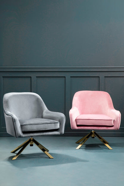 Vienna Grey Velvet Chair
