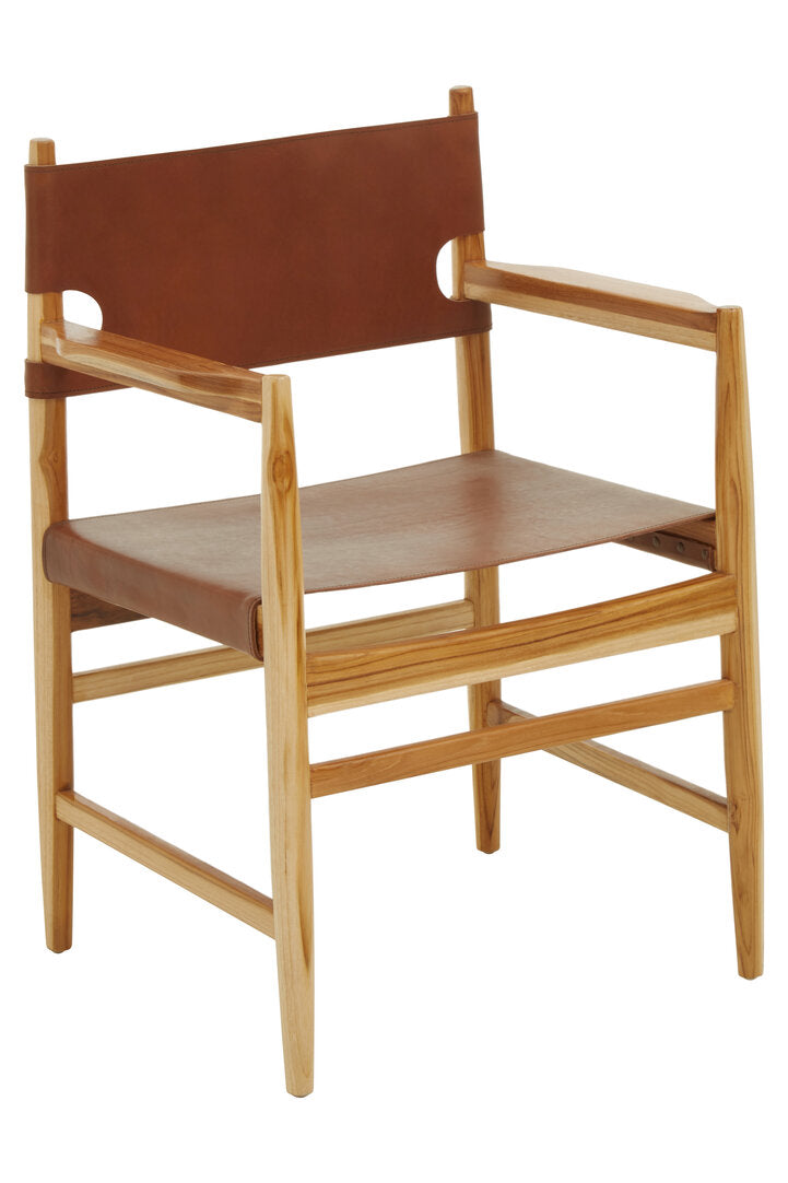 Seville Antique Brown Leather Chair