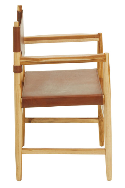 Seville Antique Brown Leather Chair