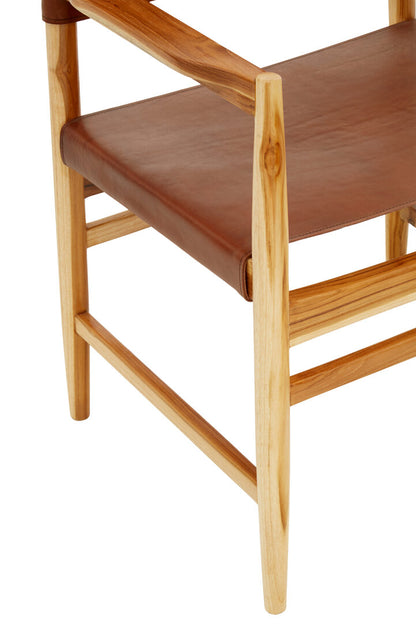 Seville Antique Brown Leather Chair