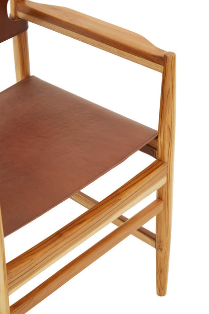 Seville Antique Brown Leather Chair