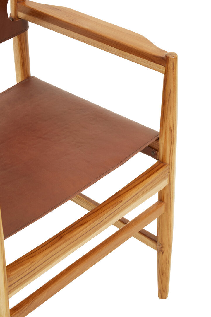 Seville Antique Brown Leather Chair