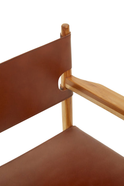 Seville Antique Brown Leather Chair