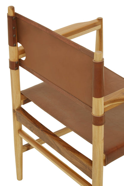 Seville Antique Brown Leather Chair