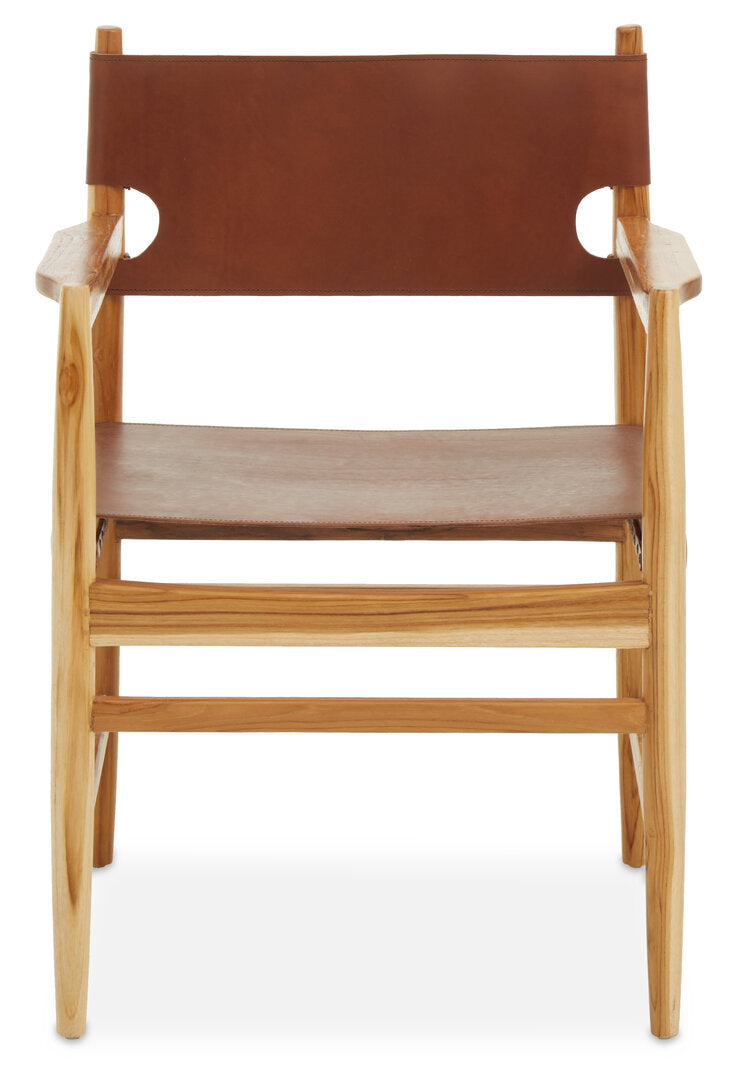 Seville Antique Brown Leather Chair