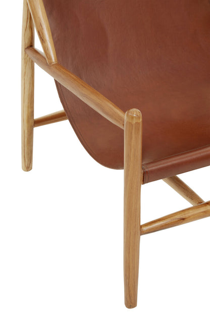 Seville Antique Dark Brown Leather Chair