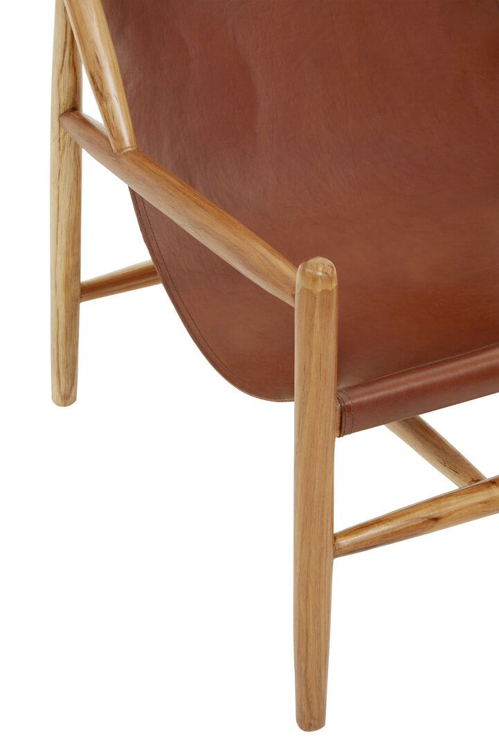 Seville Antique Dark Brown Leather Chair