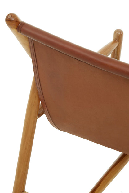 Seville Antique Dark Brown Leather Chair