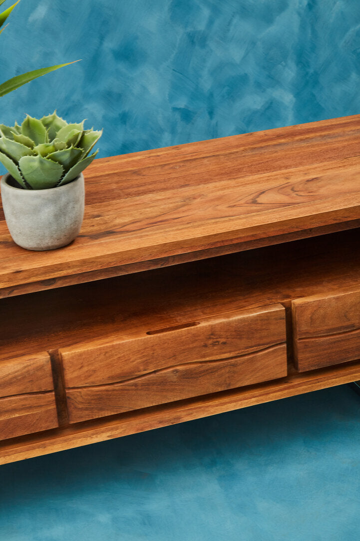 Oxford Acacia Wood Media Unit