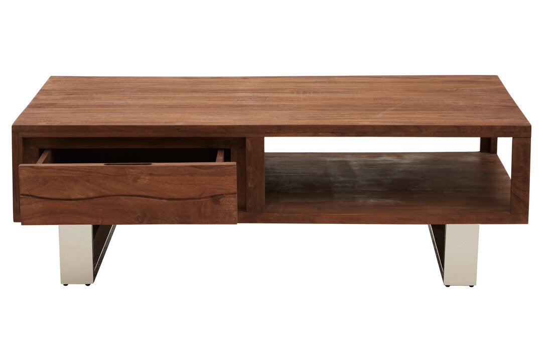 Oxford Acacia Wood Coffee Table with Drawer