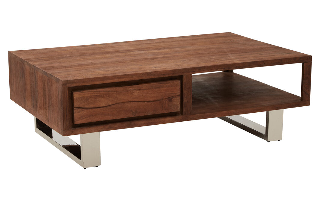 Oxford Acacia Wood Coffee Table with Drawer
