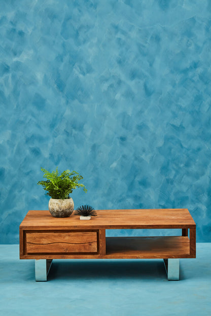 Oxford Acacia Wood Coffee Table with Drawer