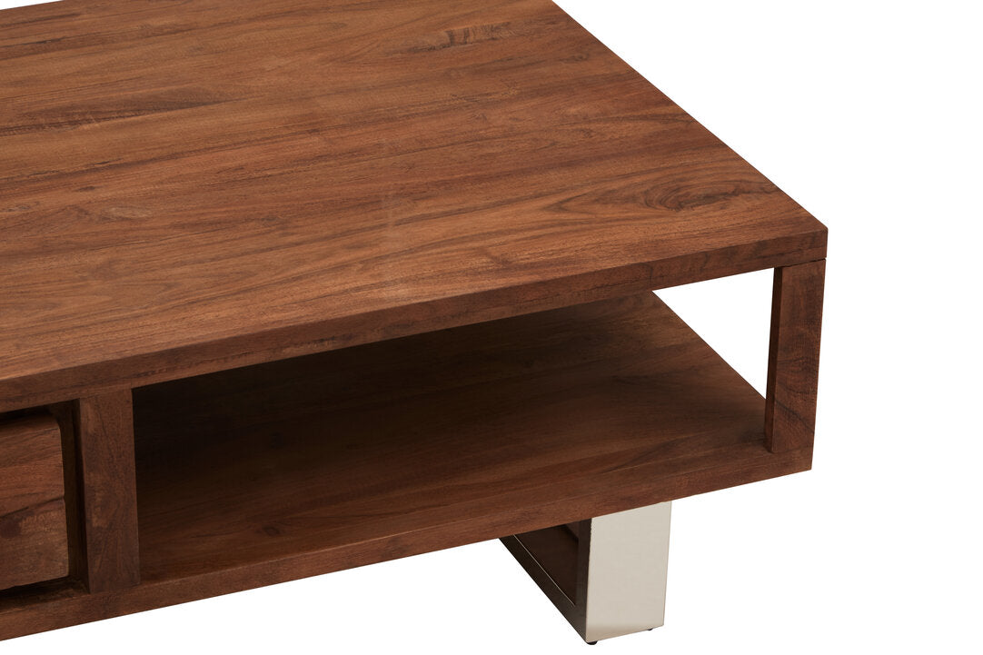 Oxford Acacia Wood Coffee Table with Drawer