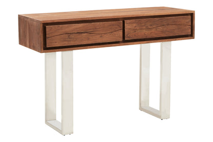 Oxford Acacia Wood Two Drawer Console Table