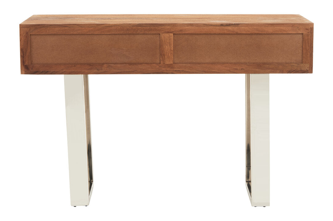 Oxford Acacia Wood Two Drawer Console Table