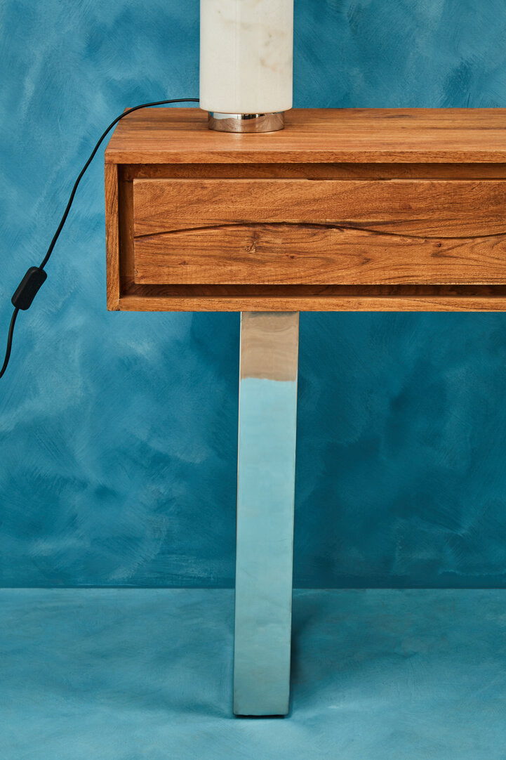 Oxford Acacia Wood Two Drawer Console Table