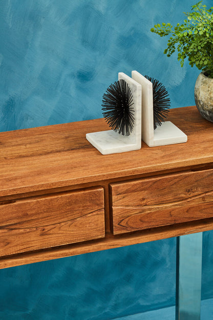 Oxford Acacia Wood Two Drawer Console Table