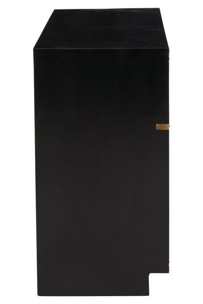 Savannah Two Drawer Black Mango Wood Console Table