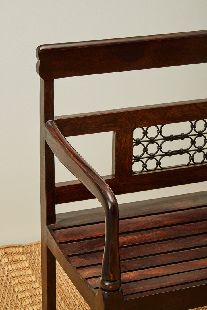 Brooklyn Dark Sheesham Wood Bench