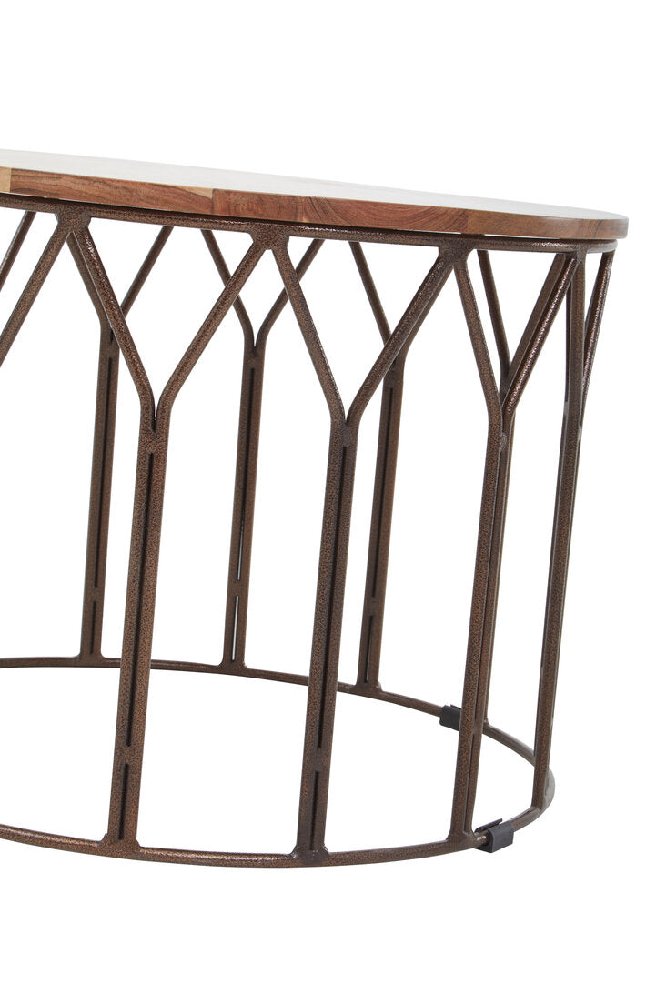 Cordoba Acacia Wood Round Coffee Table