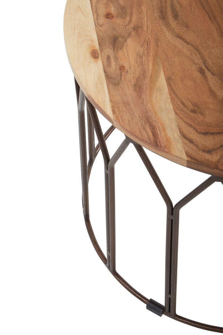 Cordoba Acacia Wood Round Coffee Table