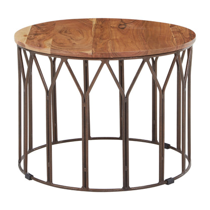 Cordoba Acacia Wood Round Coffee Table