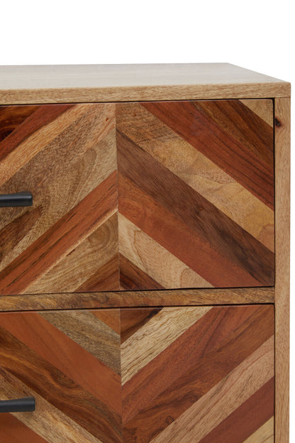 Cordoba Two Door and Three Drawer Mango Wood Sideboard