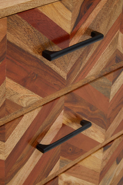 Cordoba Two Door and Three Drawer Mango Wood Sideboard