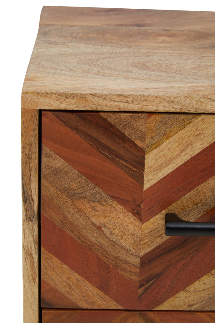 Cordoba Two Drawer Bedside Table in Mango Wood