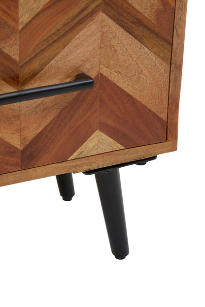 Cordoba Two Drawer Bedside Table in Mango Wood
