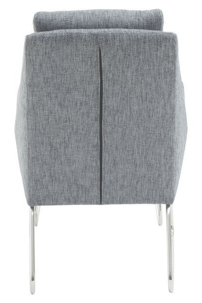 Devon Grey Fabric Lounge Chair And Footstool Set