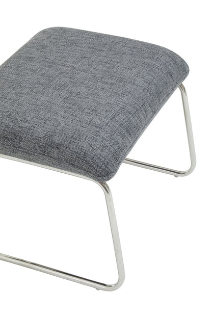 Devon Grey Fabric Lounge Chair And Footstool Set