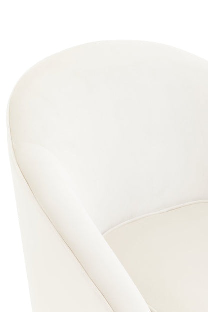 Hudson Beige Velvet Armchair