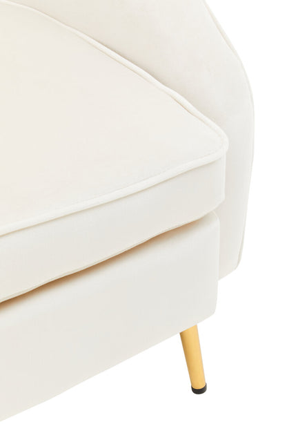 Hudson Beige Velvet Armchair