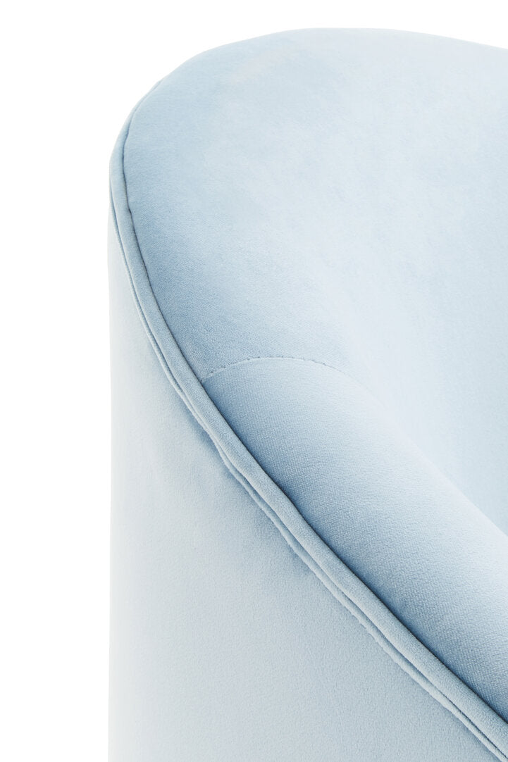 Hudson Aqua Blue Velvet Armchair