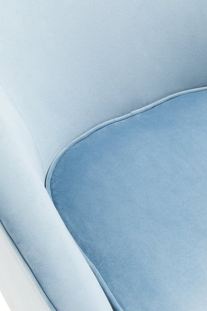 Hudson Aqua Blue Velvet Armchair