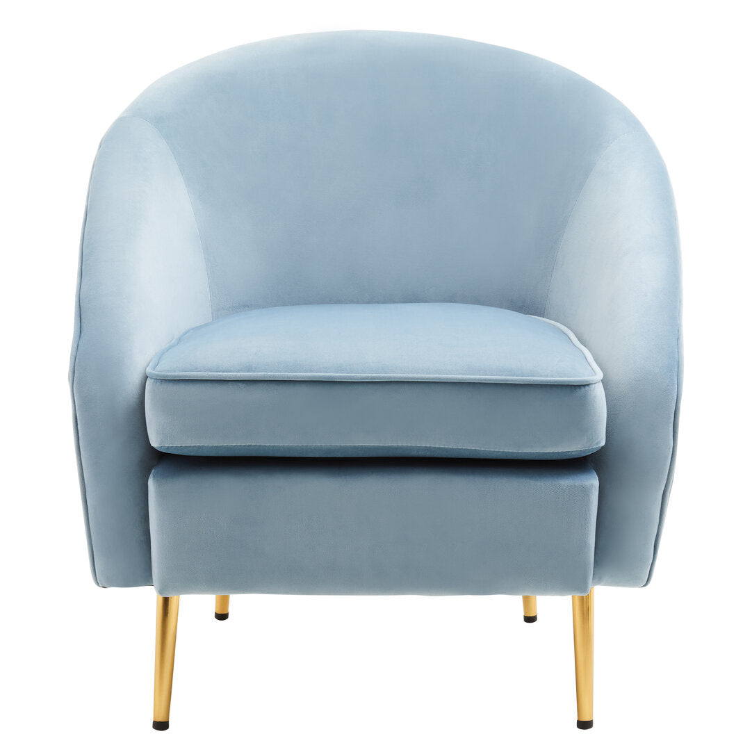 Hudson Aqua Blue Velvet Armchair