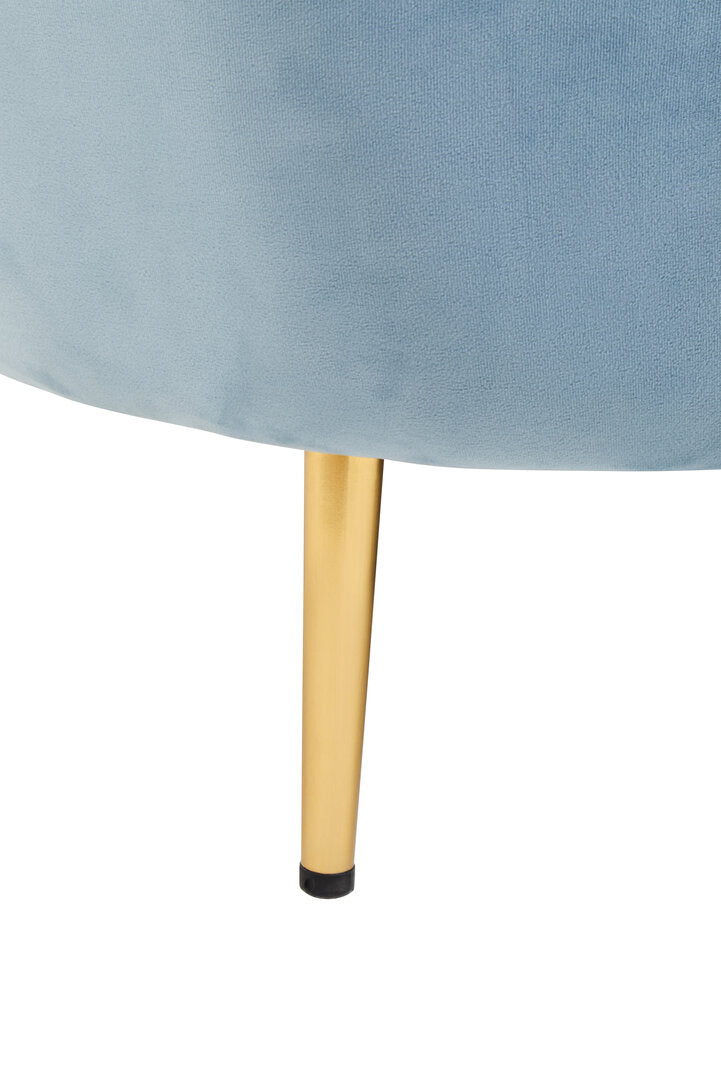 Hudson 3 Seat Aqua Blue Velvet Sofa